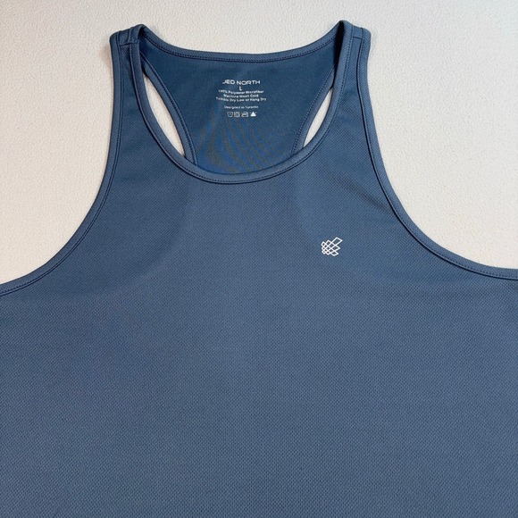 Jed North Tank Top Men's L Blue Stretch Gym Bodybuilding Stringer Training - Picture 4 of 12